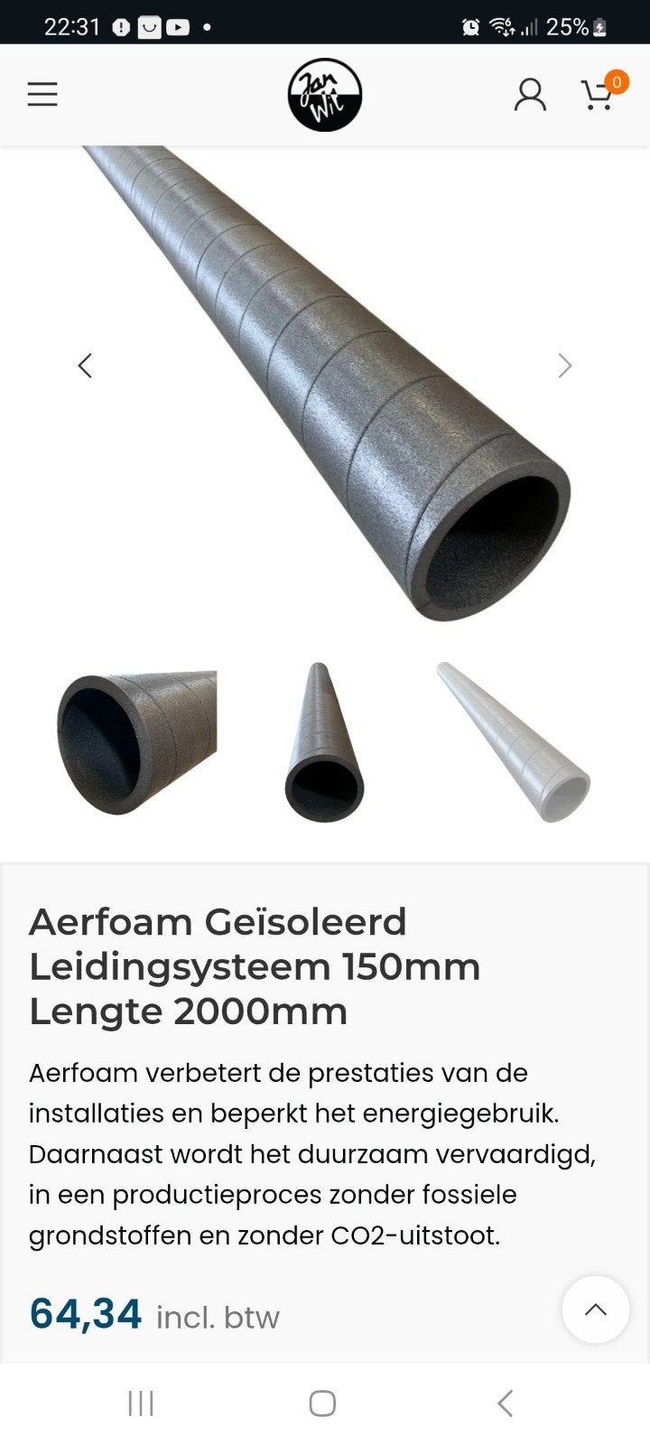Aerfoam Geïsoleerd Leidingwerk - Diverse Lengtes en Bochten, Doe-het-zelf en Verbouw, Buizen en Afvoer, Ophalen, Overige materialen