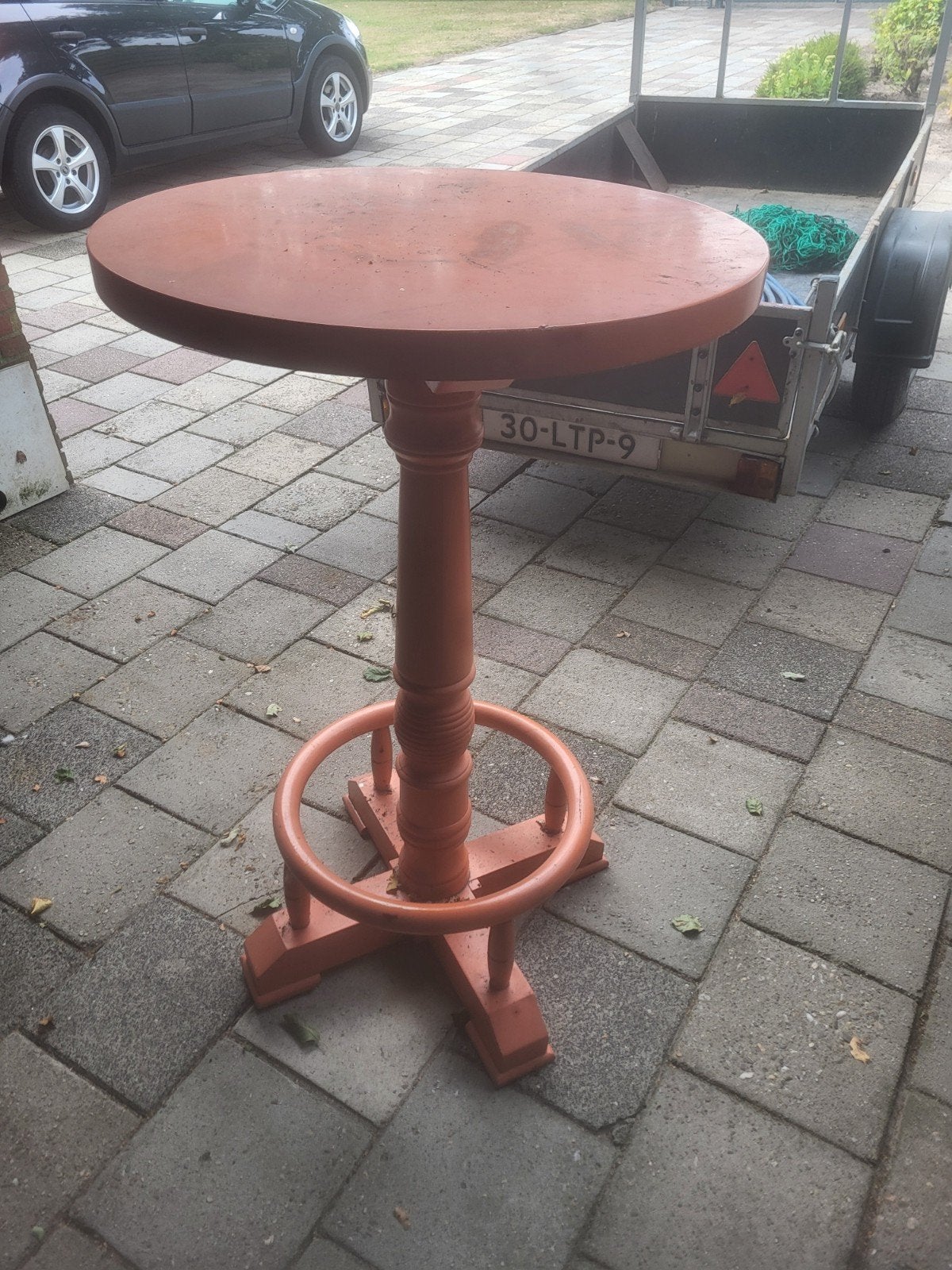 kroeg statafel rond, Ophalen of Verzenden, Gebruikt