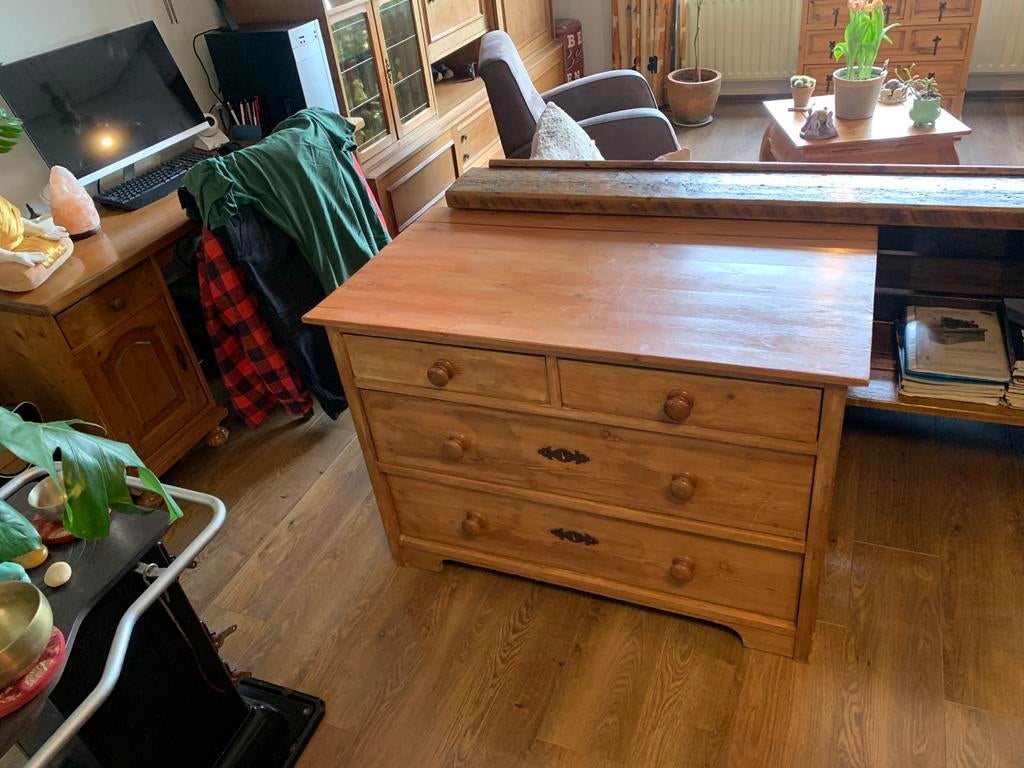 Houten ladekast gratis, Huis en Inrichting, Ophalen, Zo goed als nieuw, 25 tot 50 cm, 50 tot 100 cm