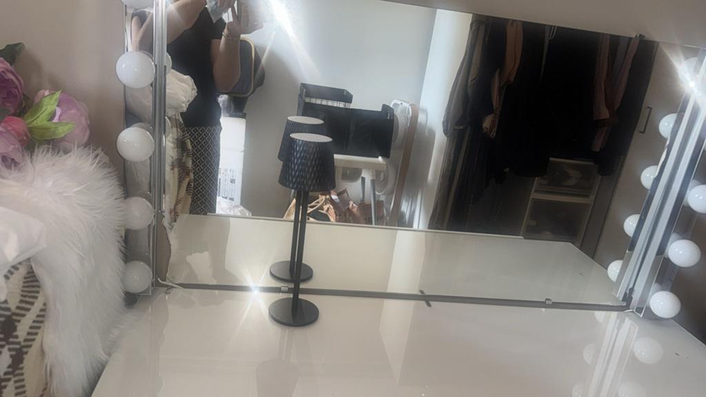 Make-up spiegel met verlichting spots, Ophalen, Gebruikt, 100 tot 150 cm, 75 tot 100 cm