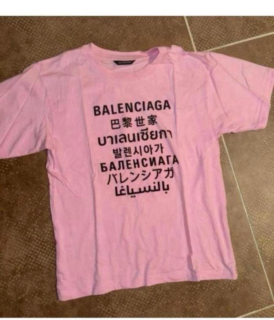 Balenciaga T-shirt roze XS, Ophalen of Verzenden, Zo goed als nieuw, Korte mouw, Roze