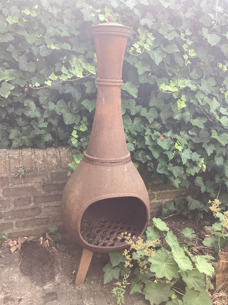 Gietijzeren terraskachel, Ophalen, Gebruikt