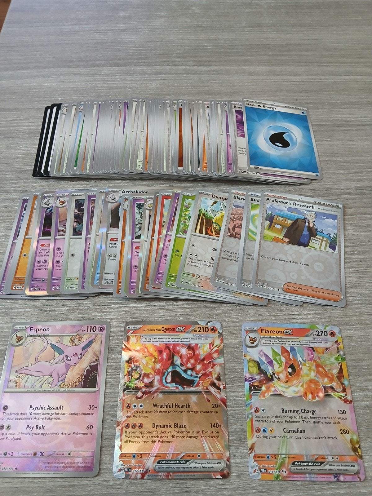 pokemon prismatic evolution espeon, Ophalen of Verzenden, Nieuw, Meerdere kaarten, Foil