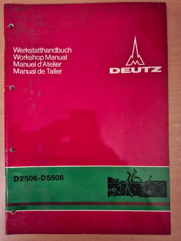 Werkplaatshandboek versnellingsbak Deutz D2506 - D5506, Ophalen of Verzenden, Gelezen, Tractor en Landbouw
