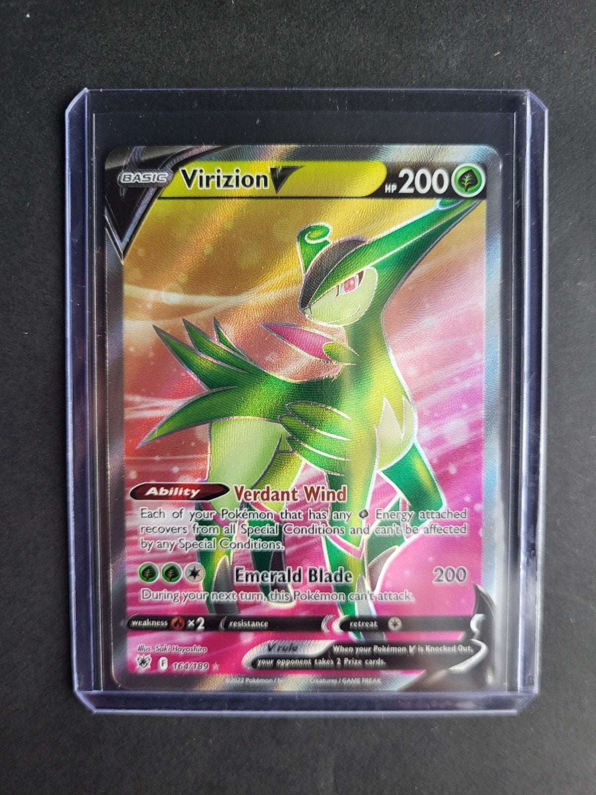 Pokémon Kaart: Virizion V (Full Art) - Zo goed als nieuw, Verzenden, Zo goed als nieuw, Losse kaart, Foil