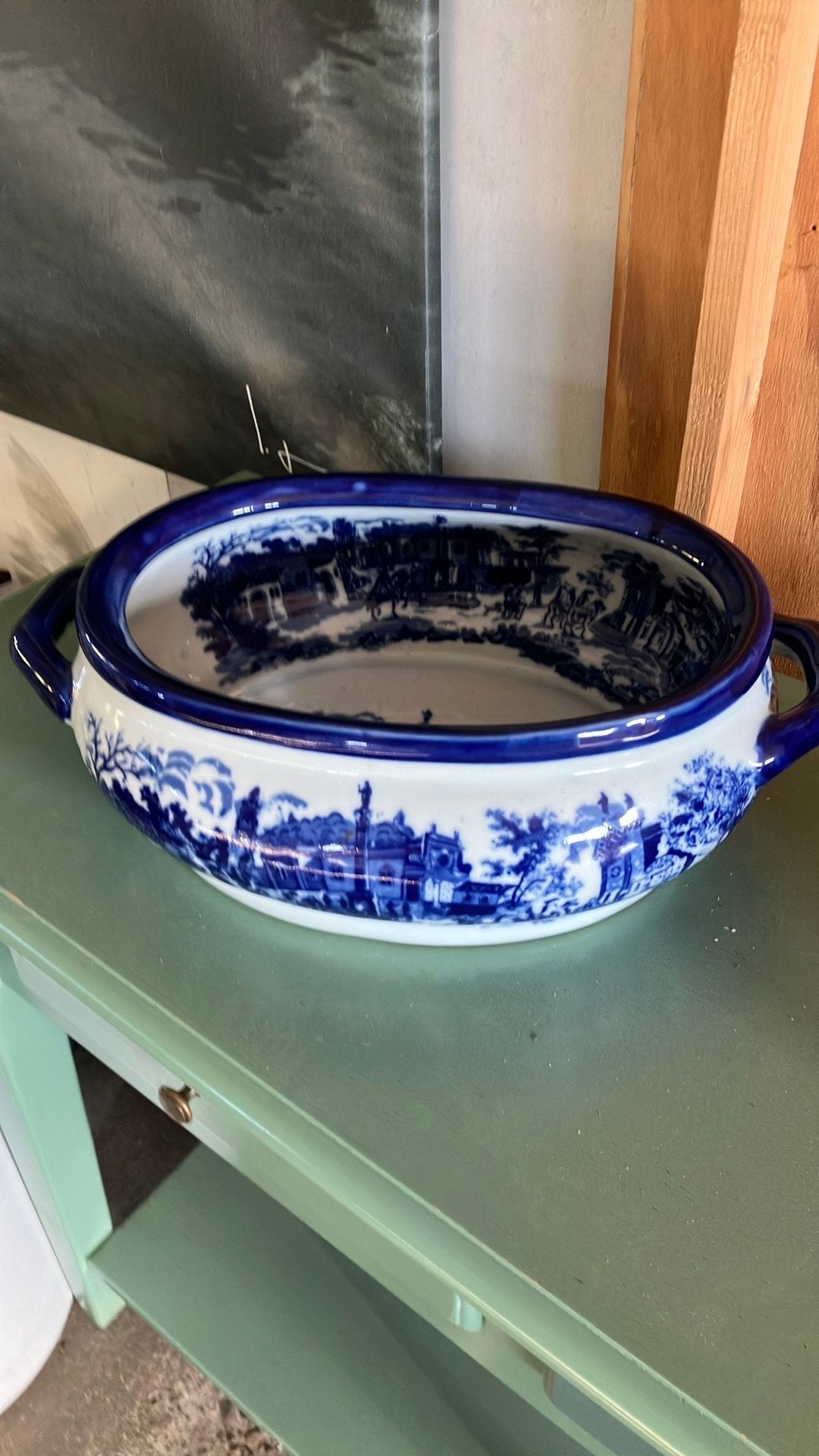 Prachtig antieke victoriaans voetenbad bloembak ironstone, Antiek en Kunst, Ophalen of Verzenden
