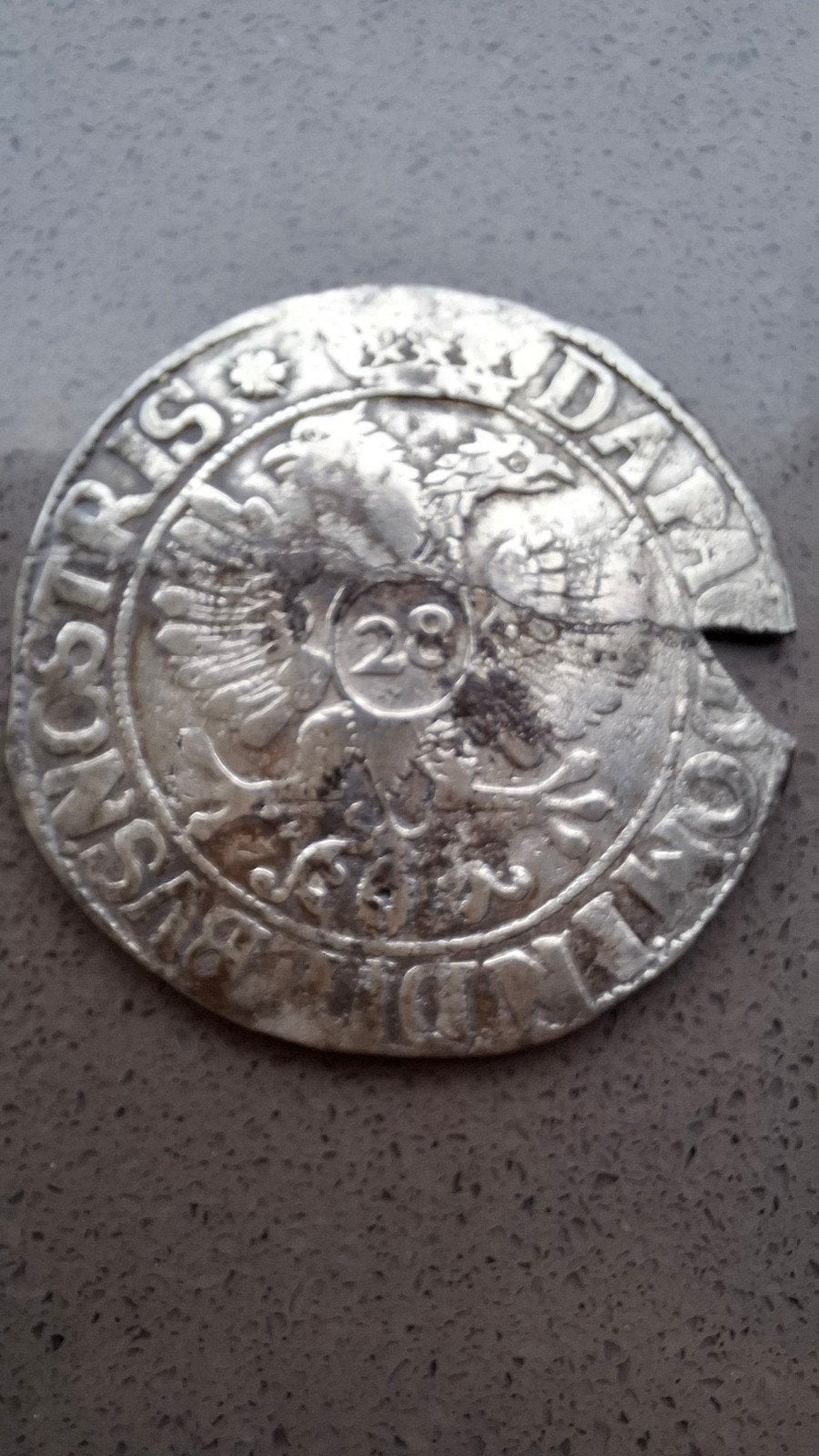 Zilver 28 stuiverstuk mogelijk Deventer 1618-1619-Gebroken, Postzegels en Munten, Munten | Nederland, Vóór koninkrijk, Zilver