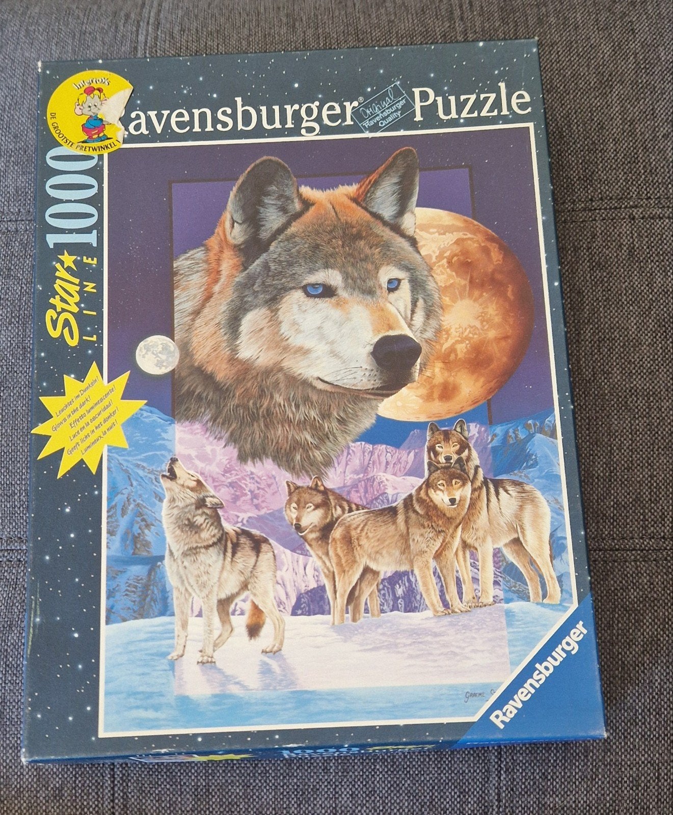 Ravensburger Star Line 1000 stukjes puzzel - Wolven, Hobby en Vrije tijd, Ophalen, 500 t/m 1500 stukjes, Zo goed als nieuw, Legpuzzel