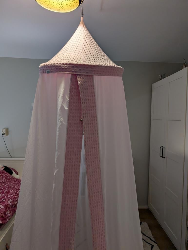Jollein hemeltje roze met in hoogte verstelbare standaard, Kinderen en Baby's, Kinderkamer | Inrichting en Decoratie, Ophalen