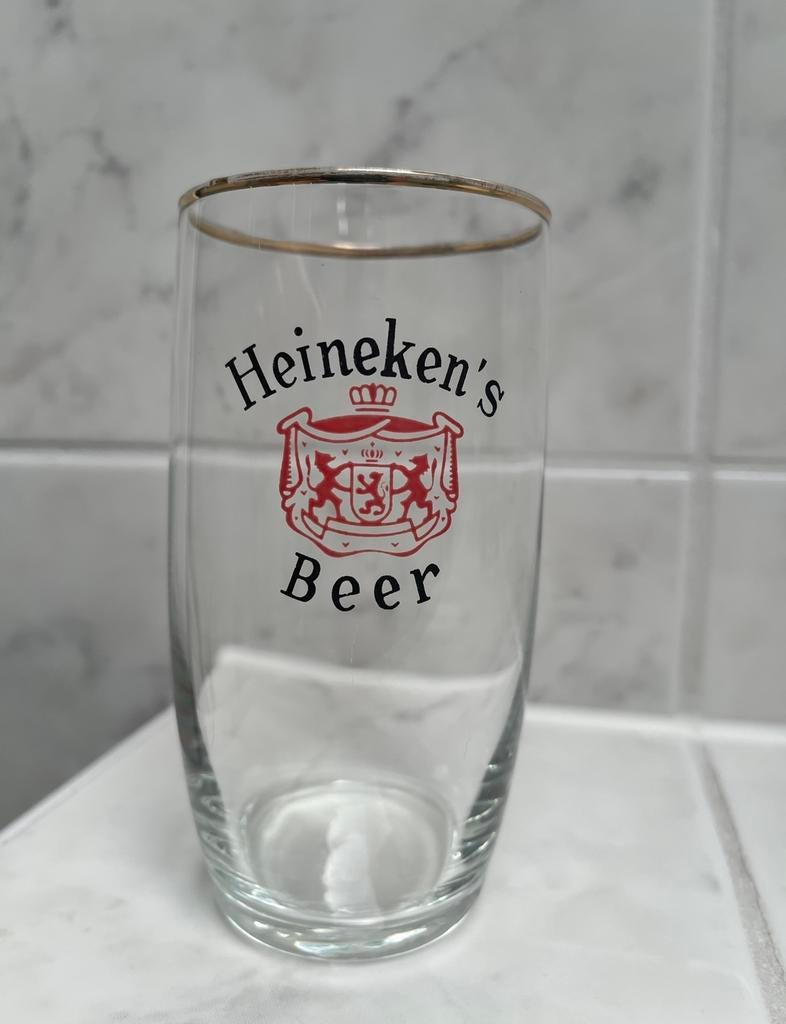 HEINEKEN’S Beer glas. Oud model., Ophalen of Verzenden, Zo goed als nieuw, Glas of Glazen, Heineken