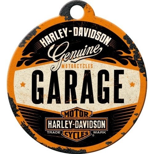 Harley Davidson Garage sleutelhanger van metaal keychain, Ophalen of Verzenden, Nieuw, Auto's