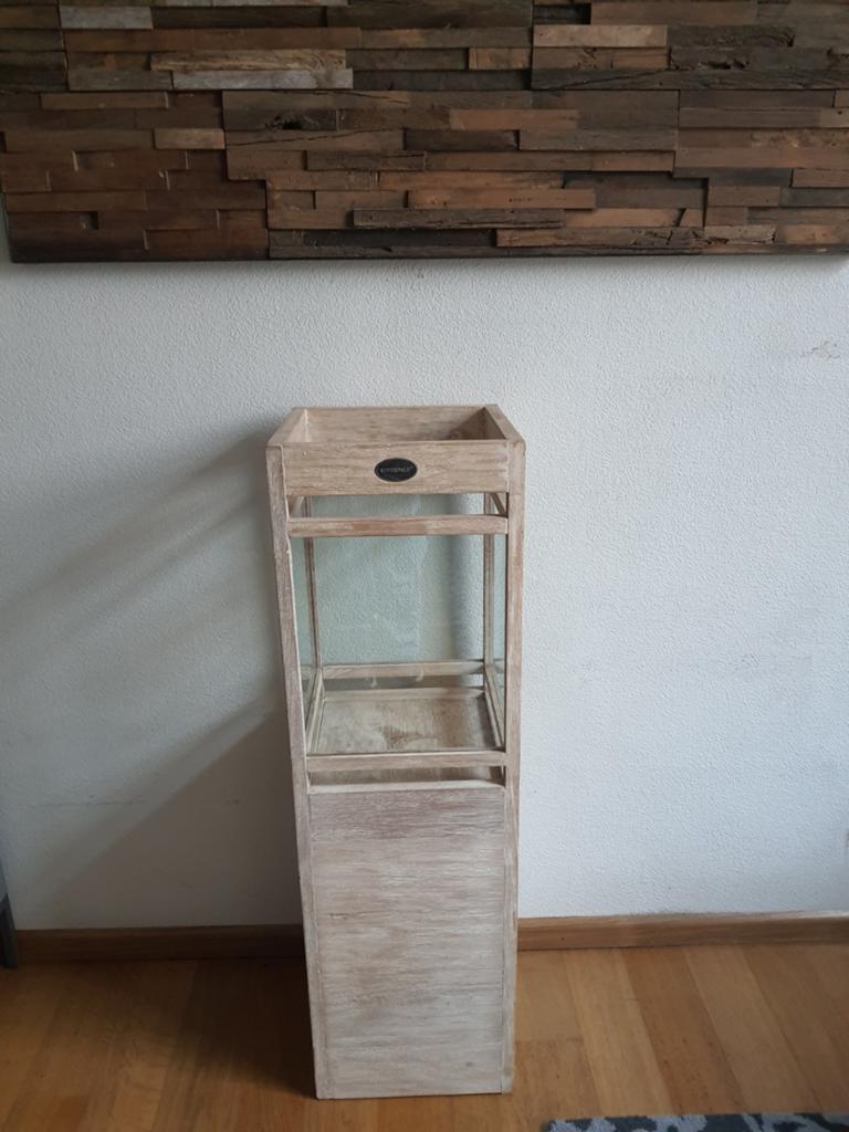 RIVERDALE HOUTEN WHITEWASH KAARSENBAK, Ophalen, Hout, 25 tot 50 cm