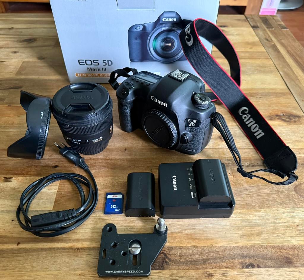 Canon EOS 5D Mark III Body (Evt. met lens), Audio, Tv en Foto, Fotocamera's Digitaal, Ophalen of Verzenden, Zo goed als nieuw