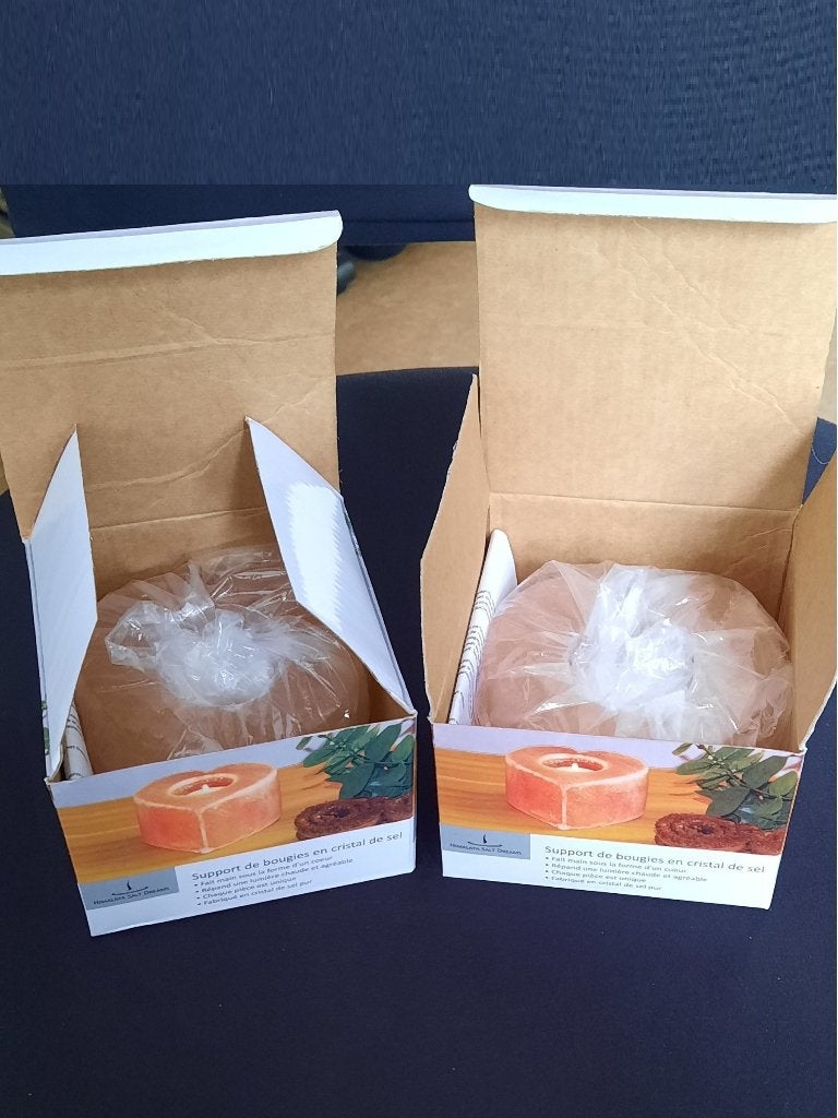 2 = €10 HARTvorm HIMALAYA SALT DREAMS ZOUTLAMP SFEERLICHTEN, Overige merken, Natuurlijk materiaal, Waxinelichthouder, Nieuw