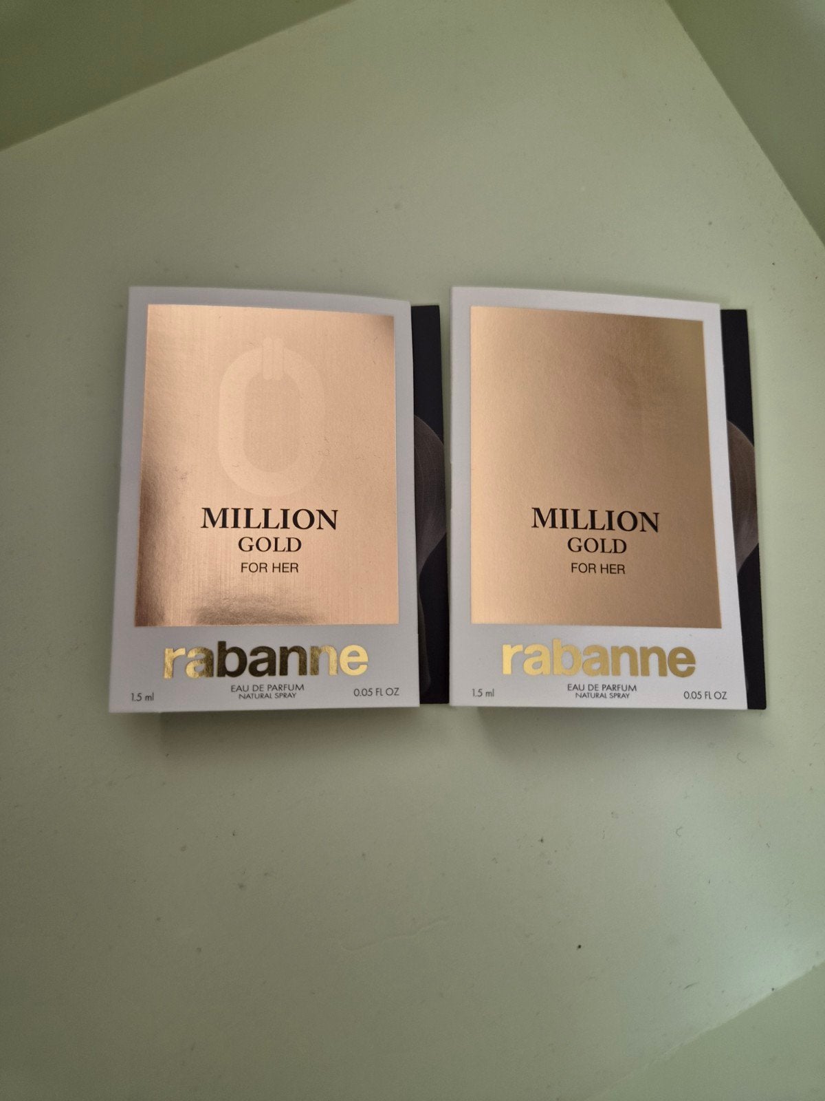 Paco Rabanne million gold FOR HER eau de parfum 2x1,5ml, Ophalen of Verzenden, Nieuw