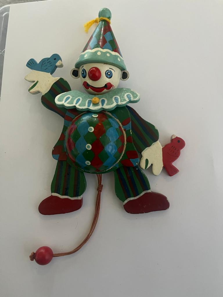 Vintage Houten Trekpoppen, Ophalen of Verzenden, Zo goed als nieuw, Overige materialen