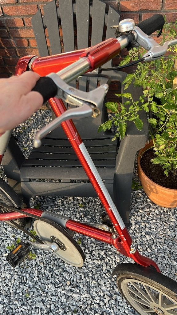 Strida vouwfiets, Gebruikt, 16 tot 18 inch, Totaal opvouwbaar, Trommelrem