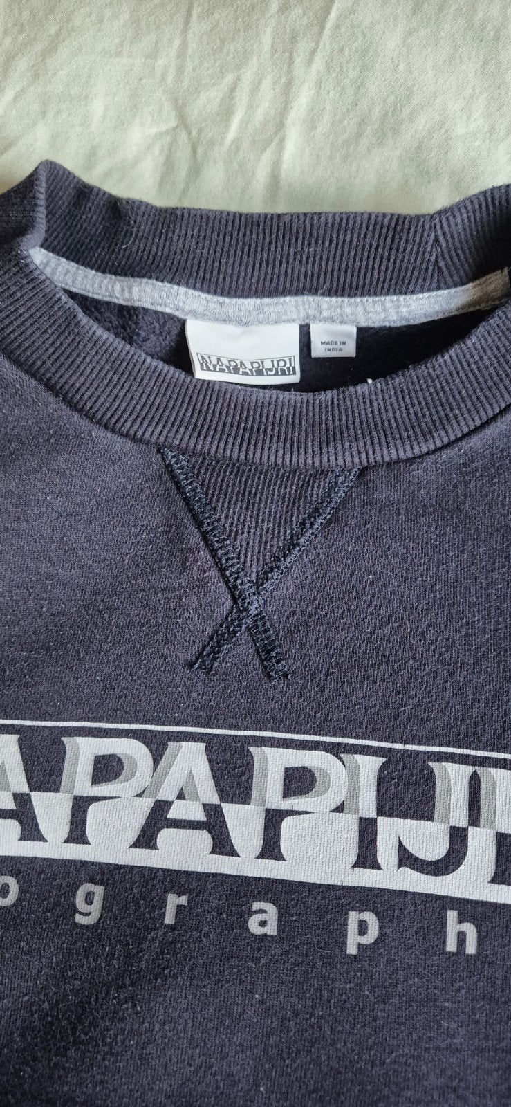 Napapijri Heren Sweatshirt - Donkerblauw, Maat M, Kleding | Heren, Truien en Vesten, Ophalen of Verzenden, Napapijri, Gedragen