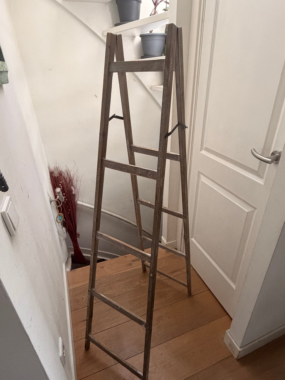 Decoratieve houten ladder - Rustieke uitstraling, Ophalen, Gebruikt