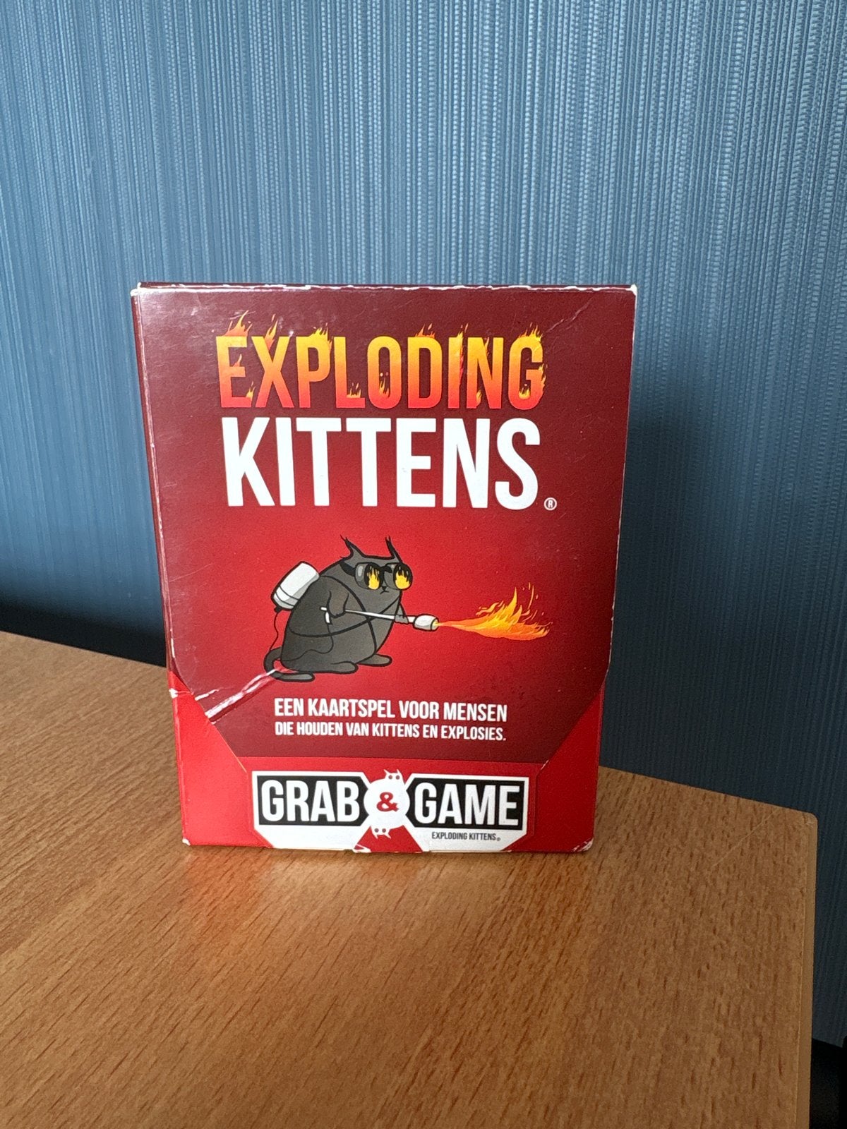 Exploding Kittens Kaartspel - Grab & Game Editie, Een of twee spelers, Ophalen of Verzenden, Gebruikt