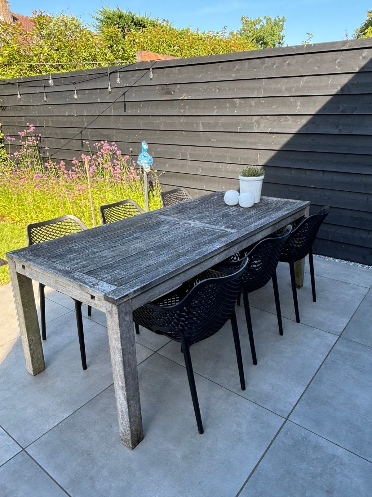 Gratis Teak houten tuintafel, Ophalen, Gebruikt, Rechthoekig, Teakhout