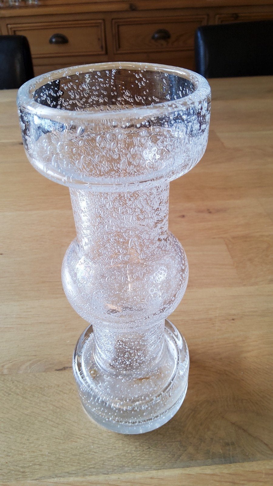 Oude retro Air Bubbel vaas Design Floris Meydam glas., Ophalen of Verzenden