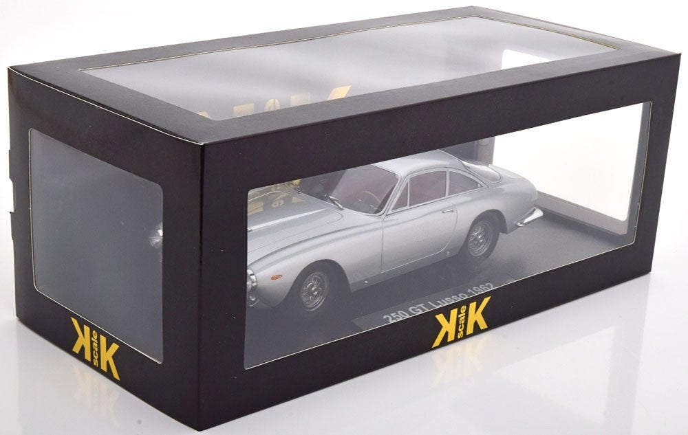 Ferrari 250 GT Lusso KK-Scale modelauto 1:18 zilver, Hobby en Vrije tijd, Modelauto's | 1:43, Ophalen of Verzenden, Zo goed als nieuw