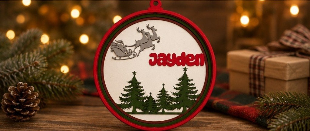 Gepersonaliseerde draaiende kersthanger met naam, Kerstbomen, Ophalen of Verzenden, Nieuw