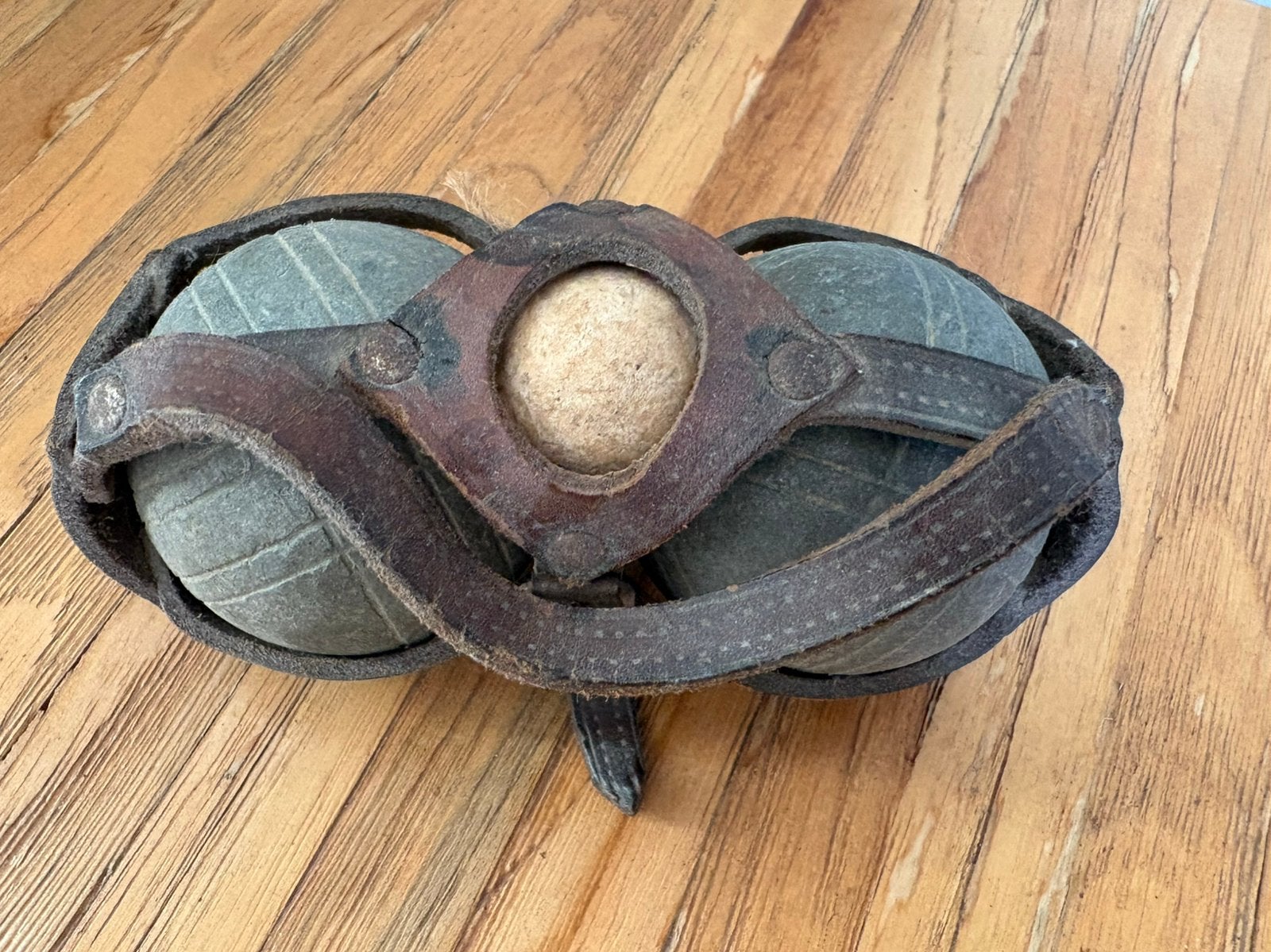 Vintage set jeu de boules-ballen pétanque, Ophalen of Verzenden, Gebruikt