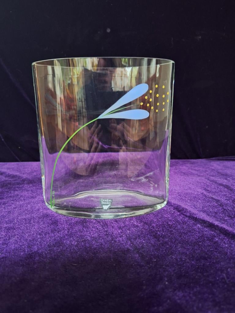 Orrefors Crocus Vaas - Anne Nilson/Arne Lindblom  Zweden, Ophalen of Verzenden