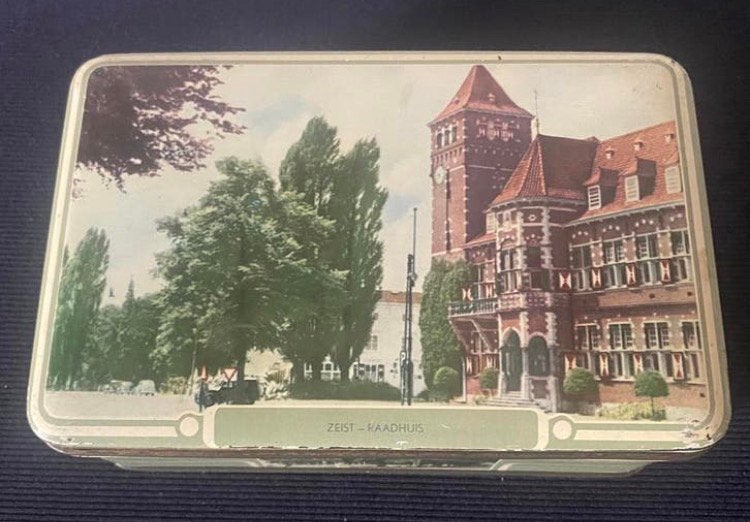 Rechthoekig blik met afbeeldingen in Zeist:, Verzamelen, Blikken, Ophalen of Verzenden, Gebruikt, Overige, Overige merken