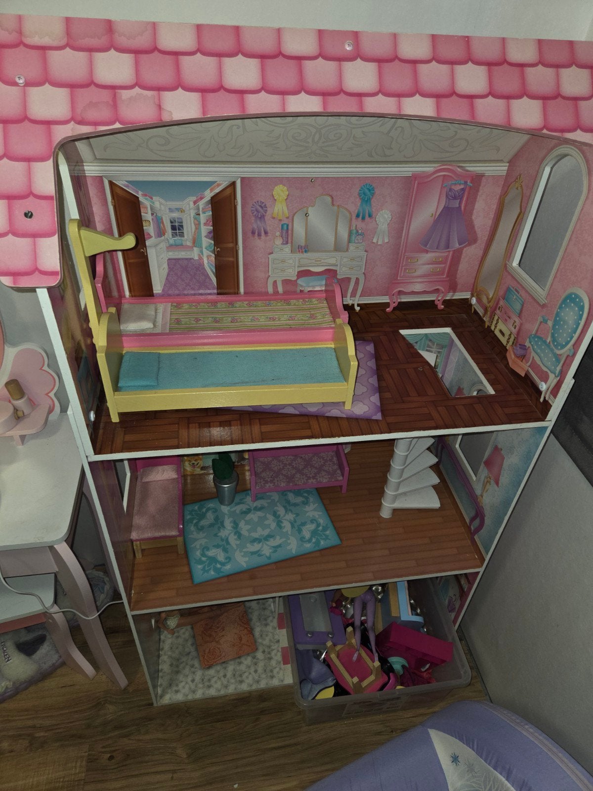 Groot Poppenhuis met Meubels en Accessoires, Ophalen, Gebruikt, Poppenhuis