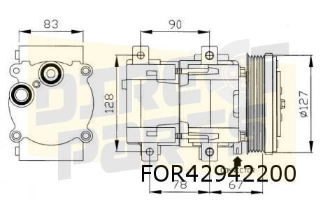Ford Escort V/VI (9/90-12/00) (1.8TD) compressor AC OES! 102, -, -, Nieuw, Ophalen of Verzenden