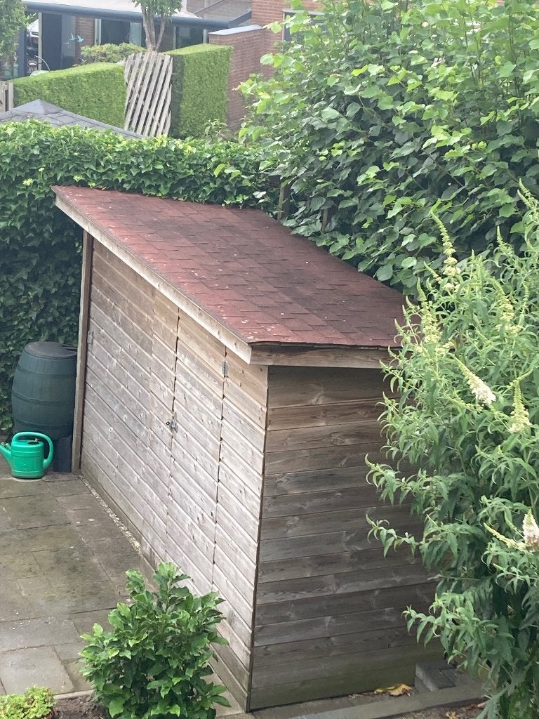 Houten schuur, Ophalen, Gebruikt, 250 tot 500 cm, Schuur