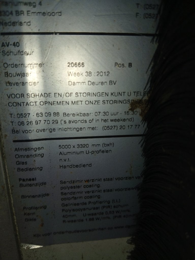 Geisoleerde schuifdeur, Ophalen, Gebruikt, Overige typen, Schuifdeur