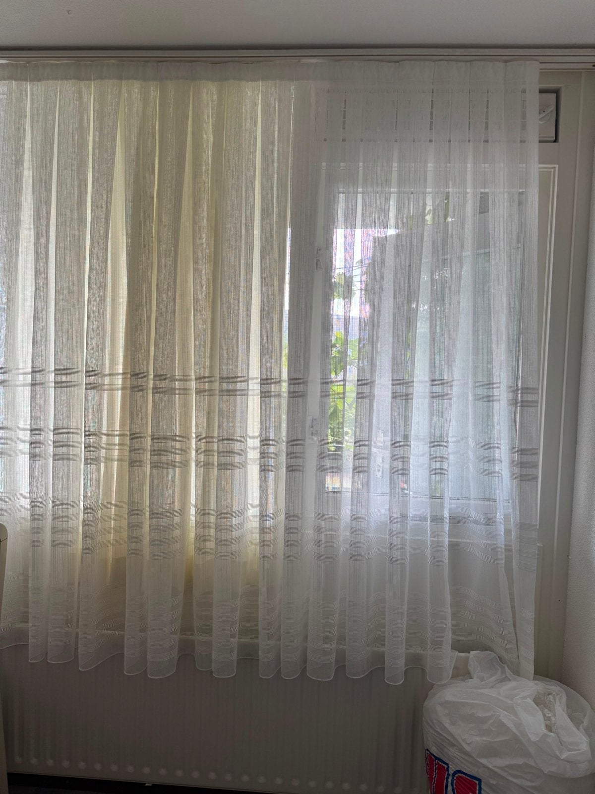 Lichtdoorlatende witte gordijn - 180x240 cm, Ophalen, Vitrage, Gebruikt, Wit