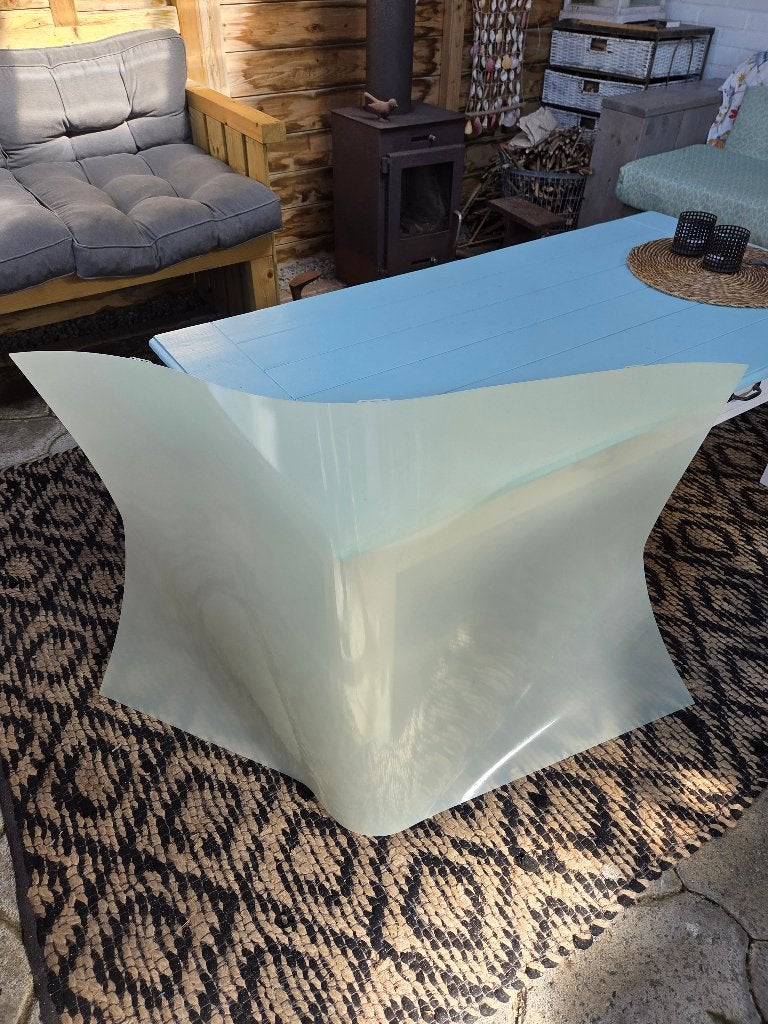 Plexiglas Polycarbonaat Plastic. 121,5cm x 68,5cm x 0,2mm, Ophalen, Zo goed als nieuw, Kunststof