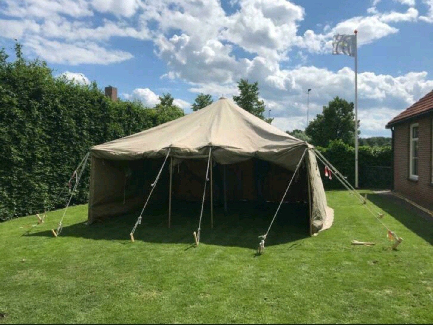 Legertent 5x5 meter te huur., Ophalen