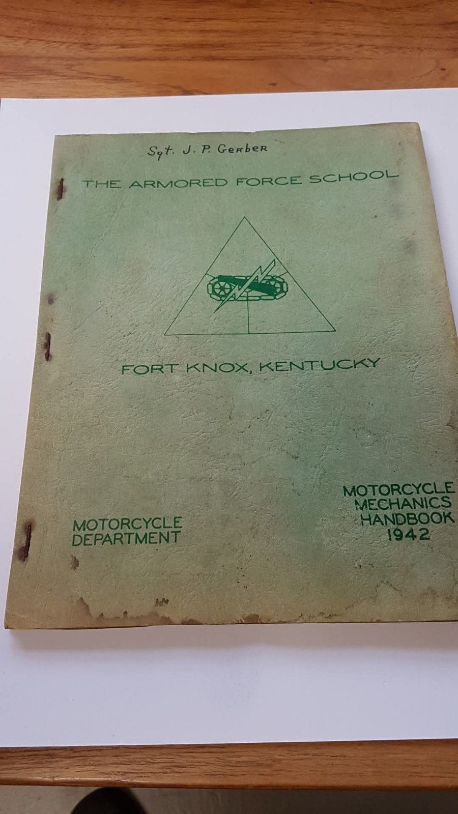 Harley wla wlc 1942 Fort Knox motorcycle mechanics handbook, Motoren, Ophalen of Verzenden, Harley-Davidson of Buell