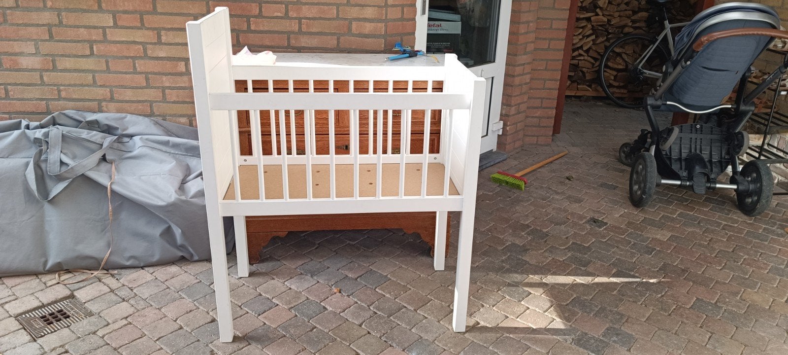 Kleine Co-sleeper Wieg met Matras en Beddengoed, Ophalen, Gebruikt, Minder dan 140 cm, Matras