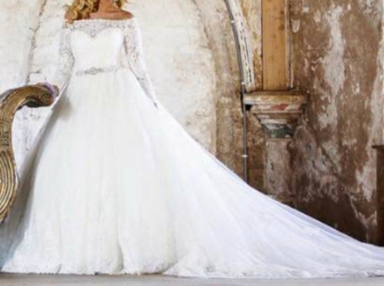 Bruidsjurk trouwjurk mermaid ballroom A line, Ophalen of Verzenden, Zo goed als nieuw, Wit, Trouwjurk