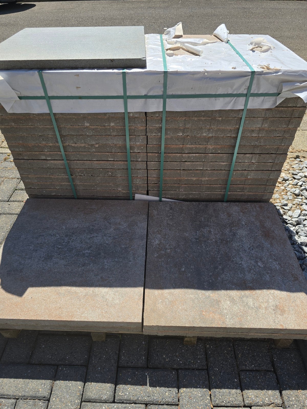 tuintegels, Ophalen, Nieuw, Beton, Terrastegels