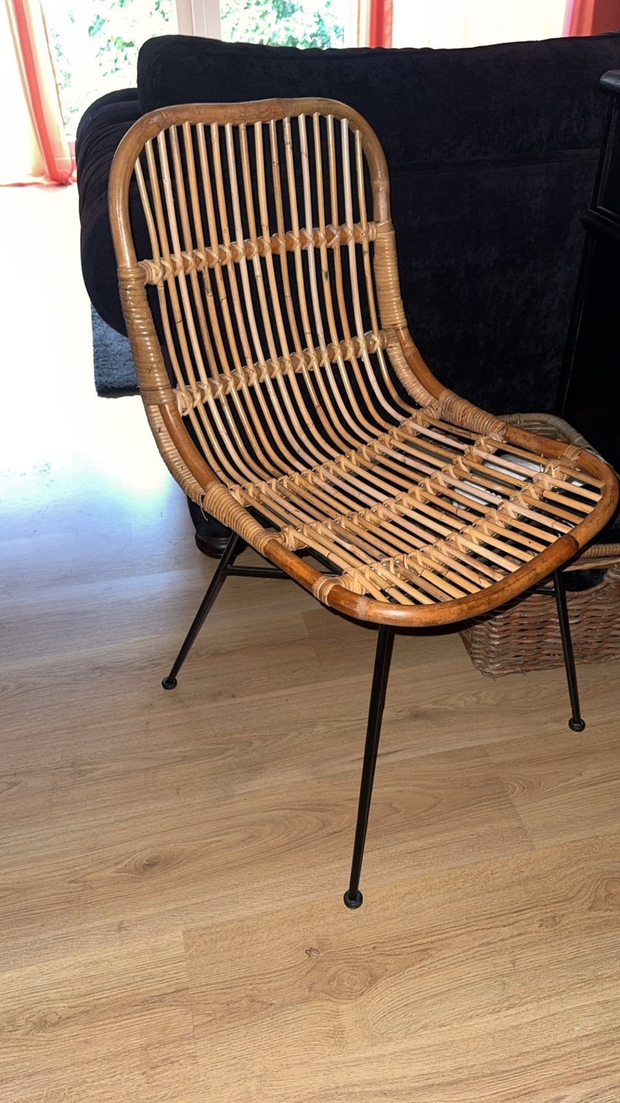 Rotan stoel in goede staat, Ophalen, Gebruikt, Bruin, Riet of Rotan