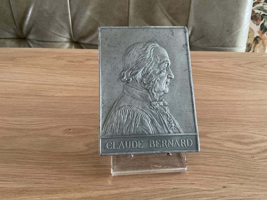 Vintage Medaille Claude Bernard - Wetenschapper, Ophalen of Verzenden, Overige materialen