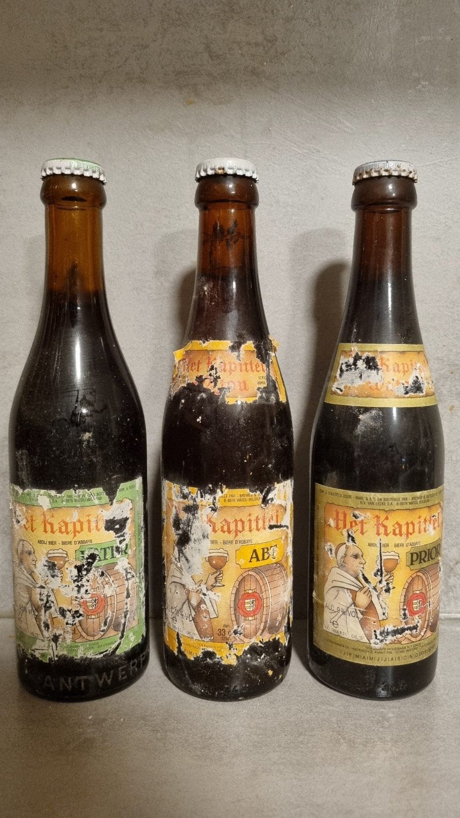 Het Kapitel Pater, Abt & Prior '92 - Watou - Slechte Staat, Ophalen of Verzenden, Gebruikt, Flesje(s), Overige merken