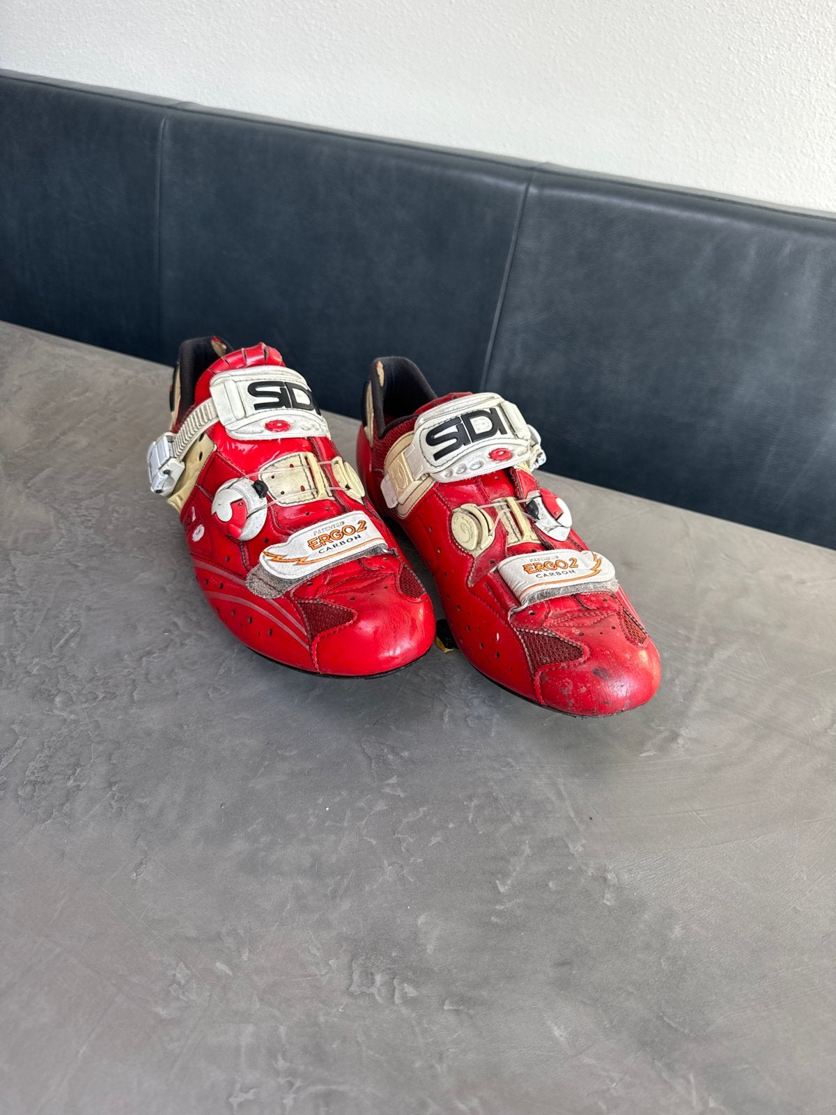 Sidi Ergo 2 Carbon racefiets schoenen rood, maar 43??, Gebruikt, Heren, Schoenen, Overige maten