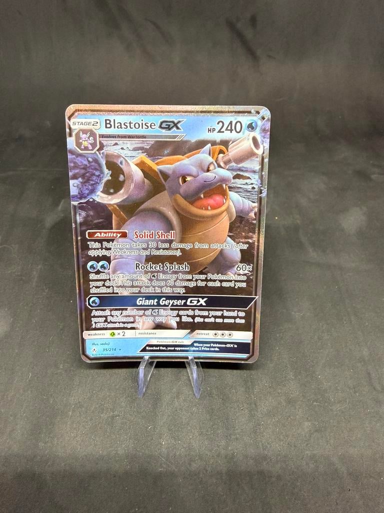 Blastoise gx 35/214 nm, Ophalen of Verzenden, Zo goed als nieuw