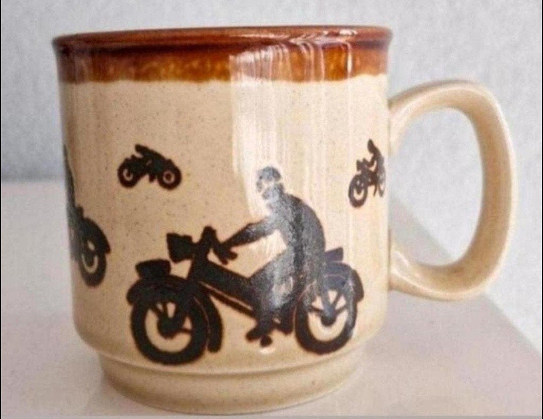 Vintage Biltons Mok Motorfietsen Made in England, Keramiek, Ophalen of Verzenden, Zo goed als nieuw, Overige stijlen