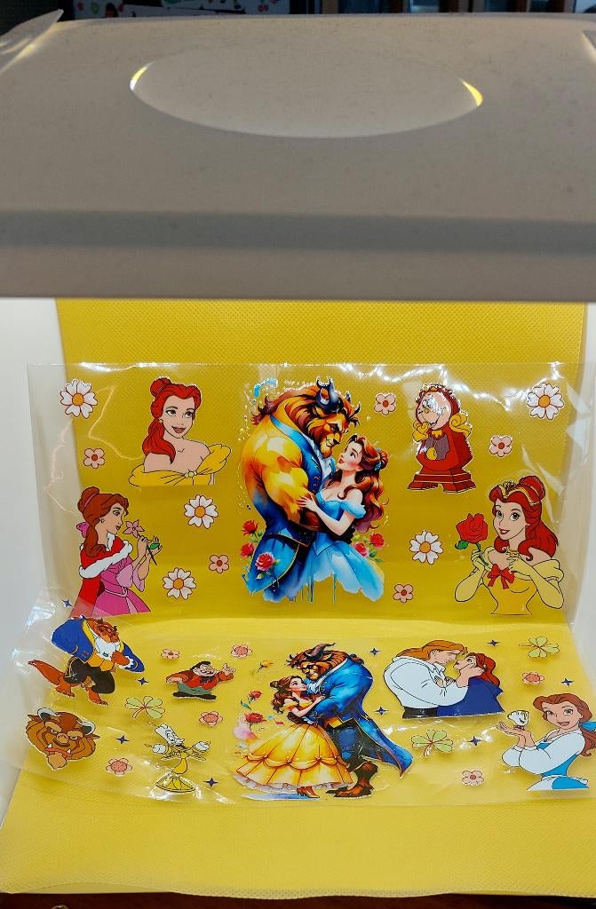 Dtf uv cup wrap transfers Belle en het Beest, Ophalen of Verzenden, Nieuw, Sticker