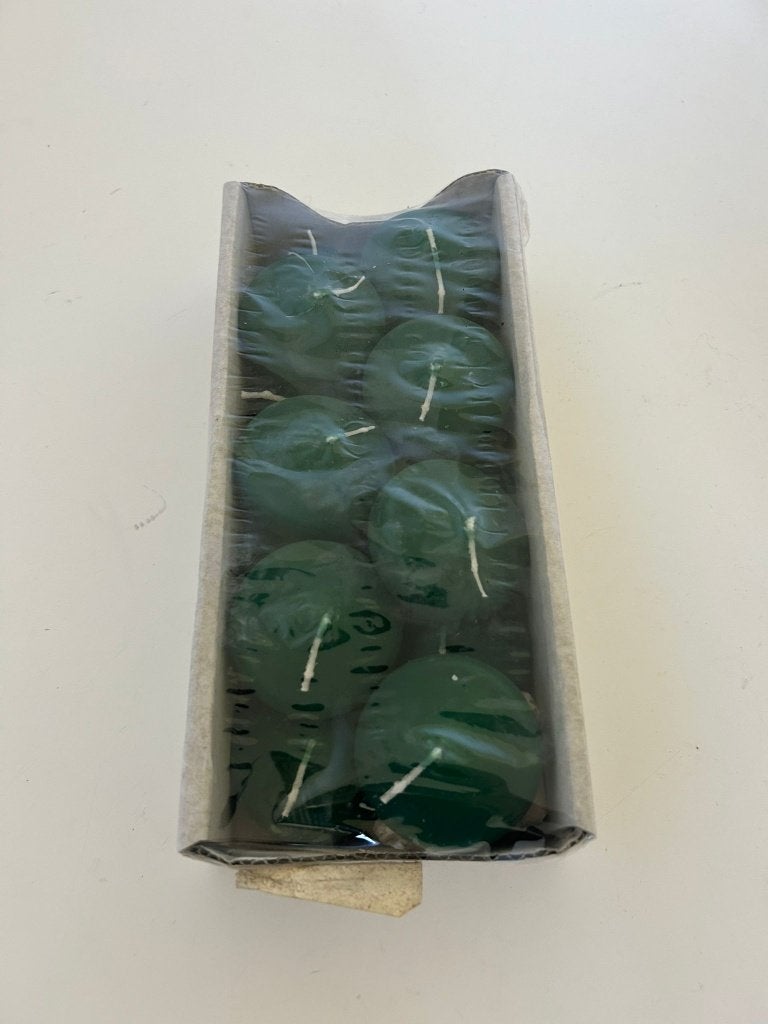 Groene drijfkaarsen / Schwimmkerzen – 14 stuks – nieuw, Huis en Inrichting, Ophalen of Verzenden, Nieuw, Groen, Kaars